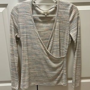 Madewell Ribbed Knit Long Sleeve Shirt
